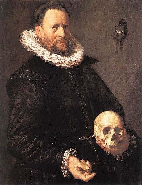 Frans Hals Portrait of a Man Holding a Skull WGA Germany oil painting art